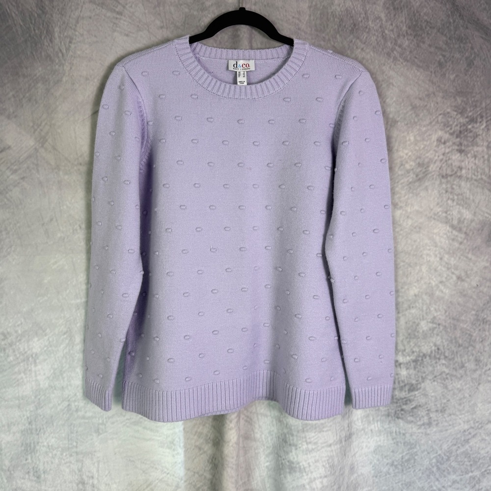 Cottagecore Lavender Swiss Dot Sweater Sz S Coquette Preppy Girly Balletcore‎